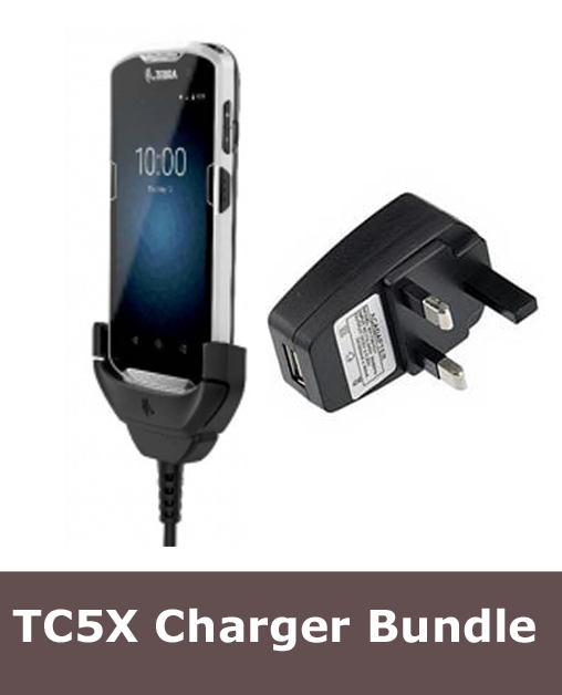 Zebra TC5X charger bundle Smart Print and Labelling